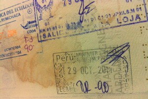 photo d'un visa du perou